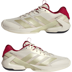 adidas Adizero Ubersonic 5 Tennisschuhe Herren JS2562 - chalk white/ice gold met./legend ink 42 2/3