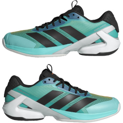 adidas Adizero Ubersonic 5 Tennisschuhe Herren JR1735 - flash aqua/core black/lucid orange 40 2/3