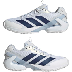 adidas Adizero Ubersonic 5 Sandplatz Tennisschuhe Damen JR1761 - cloud white/dark blue/crystal sky 36 2/3