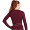 adidas Hyperglam Cropped Langarmshirt Damen KR0374 - maroon XS