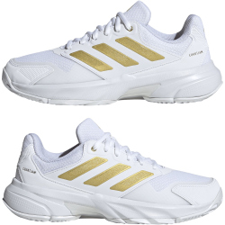 adidas Courtjam Control 3 Tennisschuhe Damen KI0796 - cloud white/gold met./cloud white 37 1/3