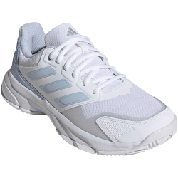 adidas Courtjam Control 3 Tennisschuhe Damen KI0791 - cloud white/crystal white/silver met. 38