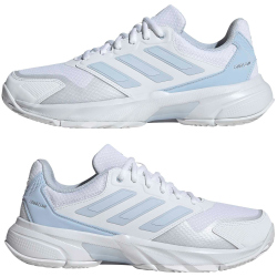 adidas Courtjam Control 3 Tennisschuhe Damen KI0791 - cloud white/crystal white/silver met. 38