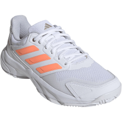 adidas Courtjam Control 3 Tennisschuhe Damen JR1788 - cloud white/beam orange/crystal white 39 1/3