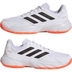 adidas Courtjam Control 3 Clay Tennisschuhe Herren JR1751 - cloud white/core black/lucid orange 39 1/3
