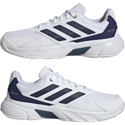 adidas Courtjam Control 3 Tennisschuhe Herren JR1749 - cloud white/dark blue/cyber met. 41 1/3