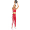 adidas Optime Essentials 3-Streifen 7/8-Leggings Damen KF8557 - active maroon/white XS