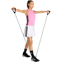 adidas Train Essentials 3-Streifen Workout Tanktop Damen KC2974 - st tropic bloom/black XS