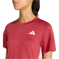 adidas Essentials 3-Streifen Workout Trainingsshirt Damen KF8556 - active maroon/white XS