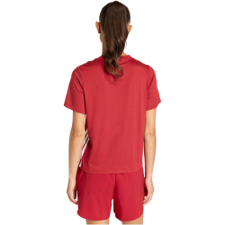adidas Essentials 3-Streifen Workout Trainingsshirt Damen KF8556 - active maroon/white S