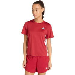 adidas Essentials 3-Streifen Workout Trainingsshirt Damen KF8556 - active maroon/white M