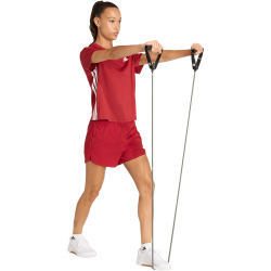 adidas Essentials 3-Streifen Workout Trainingsshirt Damen KF8556 - active maroon/white M