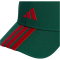 adidas 3-Streifen New Logo Baseball Cap KG0850 - team dark green/better scarlet 52 - 54 cm