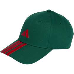 adidas 3-Streifen New Logo Baseball Cap KG0850 - team dark green/better scarlet 54 - 60 cm