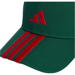 adidas 3-Streifen New Logo Baseball Cap KG0850 - team dark green/better scarlet 54 - 60 cm