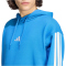 adidas Essentials 3-Streifen Hoodie Herren KT0549 - ray blue/off white XS