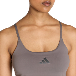 adidas Optime Tanktop mit integriertem Low Support Sport-BH Damen KE0813 - charcoal L