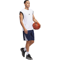 adidas Legends 3-Streifen Basketballshorts Herren JN4737 - team navy blue 2/white M/9"