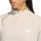 adidas Train Essentials Minimal Branding Cover Up 1/4-Zip Sweatshirt Damen KC0403 - wonder alumina XS