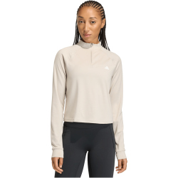 adidas Train Essentials Minimal Branding Cover Up 1/4-Zip Sweatshirt Damen KC0403 - wonder alumina S