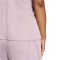 adidas Pacer Essentials Knit High Rise Trainingsshorts Damen KD9849 - preloved fig/white XS/3"