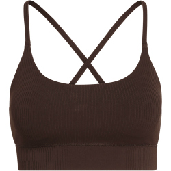adidas All Me Rib Low Support Sport-BH Damen JZ4958 - aurora coffee XXS