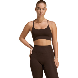 adidas All Me Rib Low Support Sport-BH Damen JZ4958 - aurora coffee XXS