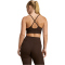 adidas All Me Rib Low Support Sport-BH Damen JZ4958 - aurora coffee XXS
