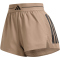 adidas Hyperglam 3-Streifen Woven Trainingsshorts Damen KQ5196 - chalky brown L