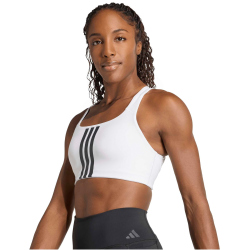 adidas Optime Workout 3-Streifen Mid Support Sport-BH Damen KA0103 - white/black XS