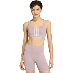 adidas Optime Workout 3-Streifen Mid Support Sport-BH Damen KA0098 - preloved fig/ice purple S