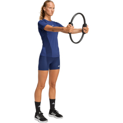 adidas TECHFIT kurze Tights Damen JY8373 - dark blue S/4"