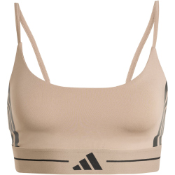 adidas Hyperglam 3-Streifen Light Support Sport-BH Damen KQ5194 - chalky brown XS