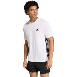 adidas Workout Essentials Feelready 3-Streifen Trainingsshirt Herren KD0606 - white/black S