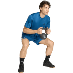 adidas Tech Essentials Workout 3 Streifen Trainingsshorts Herren KF3291 - dusky petrol S/7"