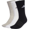 3er Pack adidas Cushioned Sportswear Crew Socken KC9624 - medium grey heather/white/black 34-36
