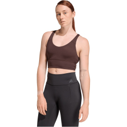 adidas 3-Streifen Studio All Me Light Support Sport-BH Damen KT3288 - aurora coffee S