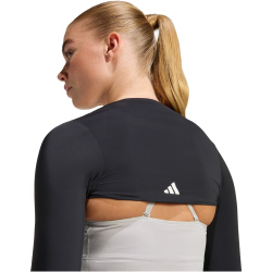 adidas Power Essentials Workout Contour Shrug Trainingsshirt Damen JY6378 - black M
