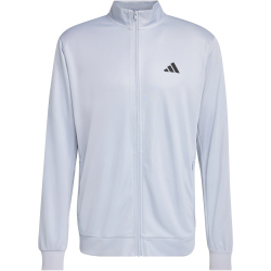 adidas Workout Essentials All-Set 3-Streifen Knit Trainingsjacke Herren KC5293 - halo silver/black S