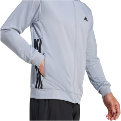 adidas Workout Essentials All-Set 3-Streifen Knit Trainingsjacke Herren KC5293 - halo silver/black S