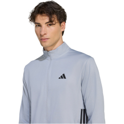 adidas Workout Essentials All-Set 3-Streifen Knit Trainingsjacke Herren KC5293 - halo silver/black S
