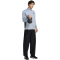 adidas Workout Essentials All-Set 3-Streifen Knit Trainingsjacke Herren KC5293 - halo silver/black S