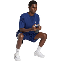adidas Workout Essentials Base 3-Streifen Pique 9" Trainingsshorts Herren KC8154 - dark blue/white XS
