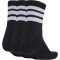 3er Pack adidas 3-Streifen Cushioned Sportswear Mid Cut Socken KC9617 - black/white/white 34-36