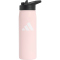 adidas Metall Trinkflasche mit Strohhalm 0,6 Liter KC6411 - sandy pink/black