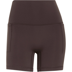 adidas 3-Streifen Studio All Me Booty kurze Leggings Damen KT3307 - aurora coffee L/5"