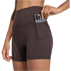 adidas 3-Streifen Studio All Me Booty kurze Leggings Damen KT3307 - aurora coffee L/5"