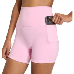 adidas 3-Streifen Studio All Me Booty kurze Leggings Damen KT3302 - true pink L/5"