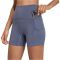 adidas 3-Streifen Studio All Me Booty kurze Leggings Damen KT3296 - aurora onix L/5"