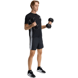adidas Workout Essentials Base 3 Streifen Woven Trainingsshorts Herren KA3521 - black/white XS/7"